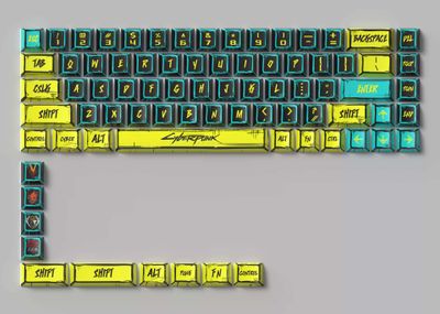 Comic Styled Cyberpunk PBT 78 Keys Cherry Keycaps Set_img_1