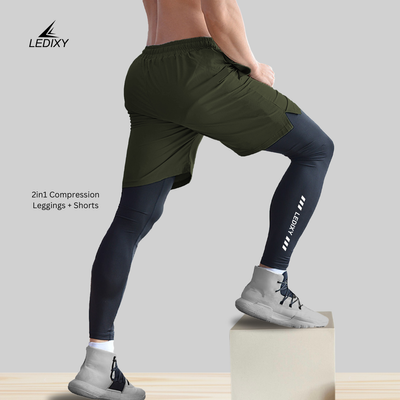2in1 Compression Leggings + Shorts All_img_2