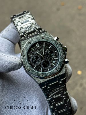 Audemars Piguet Royal Oak Chronograph Black Dial-Silver Stainless Steel AA_img_0