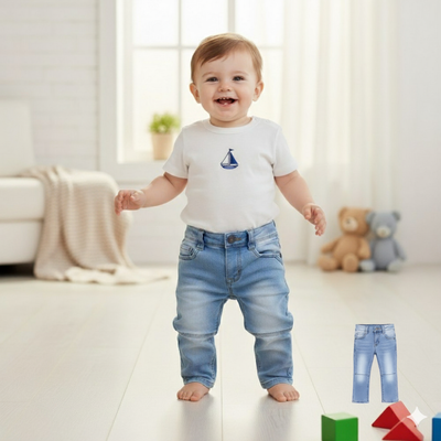 Baby Soft Stretch Stylish & Comfortable Denim Jeans Pants_img_2