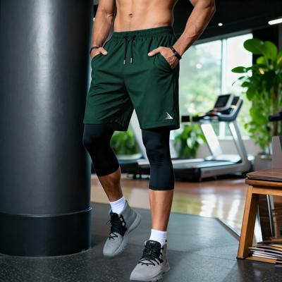 2in1 3/4 Compression Leggings + Shorts (Attached)_img_2