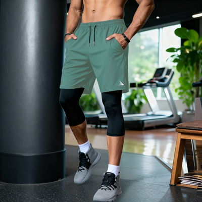 2in1 3/4 Compression Leggings + Shorts (Attached)_img_5