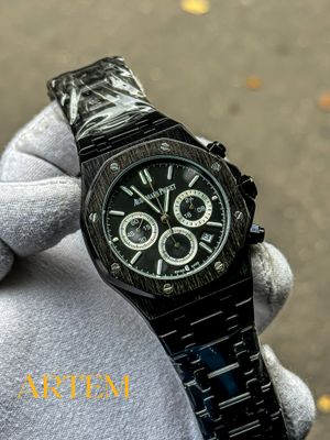 Audemars Piguet Royal Oak Chronograph Black Dial-Black Stainless Steel AA_img_0