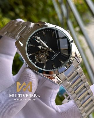 OMEGA SEAMASTER OPEN HEART SILVER BLACK (SEMI AAA)_img_1
