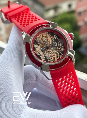 JACOB & CO CR7 QUARTZ SILVER CASE RED BELT_img_0