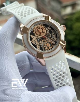 JACOB & CO CR7 QUARTZ ROSE GOLD CASE WHITE BELT_img_0