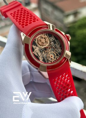JACOB & CO CR7 QUARTZ ROSE GOLD CASE RED BELT_img_0