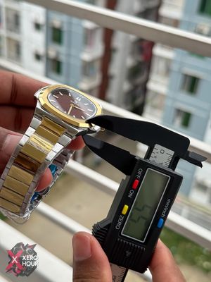 Sober patek Shape (2668 Model) |  6.6mm Slim | Silver with BLACK dial_img_8
