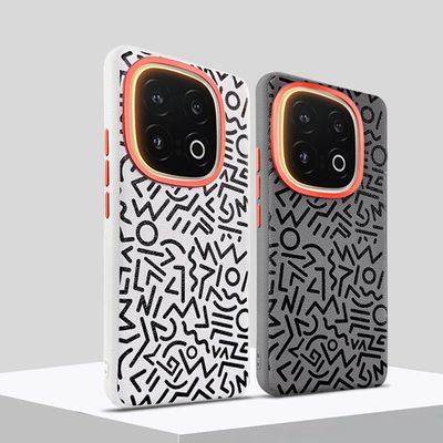IQOO Z10turbo phone case plain leather Chinese style leather case Pro metal lens ring_img_1