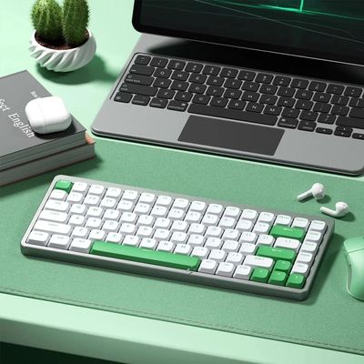 XVX Low Profile Green on White Double Shot PBT Keycaps_img_2