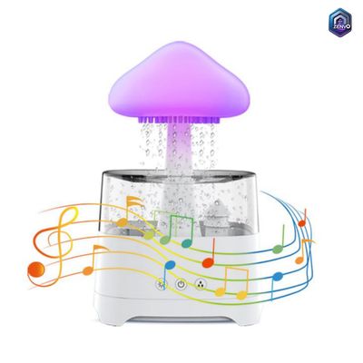 5 IN 1 Bluetooth Speaker Rain Cloud Humidifier, switchable 7 colors, 450ml capacity super quiet, intelligent anti-dry function_img_1