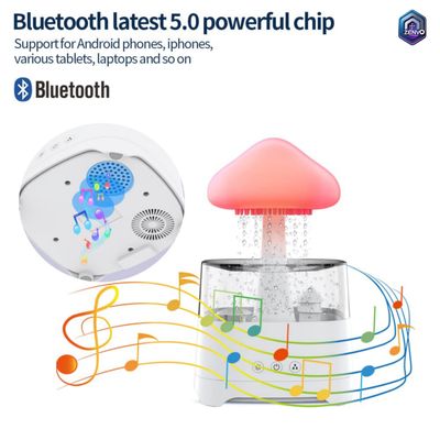 5 IN 1 Bluetooth Speaker Rain Cloud Humidifier, switchable 7 colors, 450ml capacity super quiet, intelligent anti-dry function_img_4
