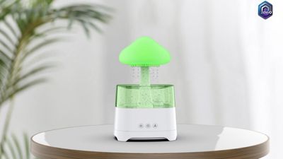 5 IN 1 Bluetooth Speaker Rain Cloud Humidifier, switchable 7 colors, 450ml capacity super quiet, intelligent anti-dry function_img_6