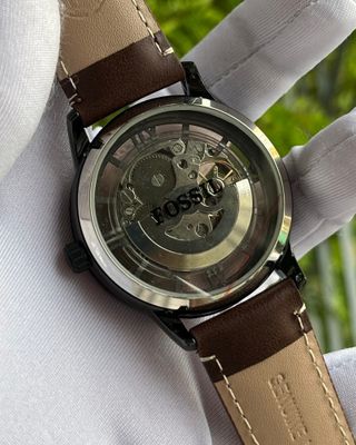 FOSSIL TOWNSMAN AUTO BLACK CASE BROWN BELT (AA)_img_2