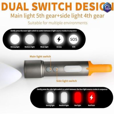 GearUP K57 Multifunctional Rechargeable Torch, Flashlight Zoomable LED Flashlight_img_1
