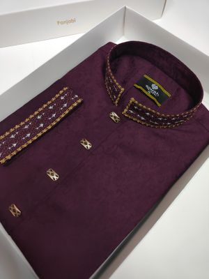 Royal Maroon Elegance Panjabi_img_1