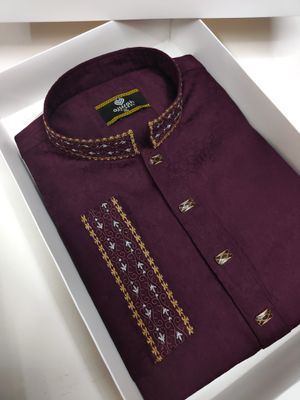 Royal Maroon Elegance Panjabi_img_2