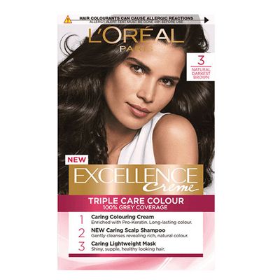L’Oreal Excellence Creme 3 Natural Darkest Brown Permanent Hair Dye_img_0
