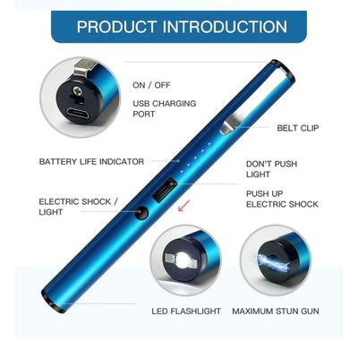 Self Defense Pain Tactical Pen with Security USB Rechargeable Battery Indicator_img_2
