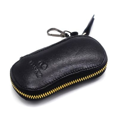 KroyShala Leather Key Ring Pouch – Multifunctional Black Wallet & Key Holder Box_img_2