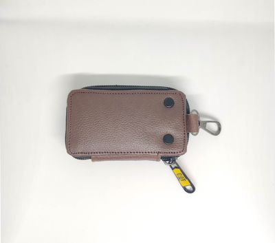 KroyShala Cat Design Leather Key Holder for Men – Zipper Wallet Keychain for Car, Bike, Bikers, Home & Office Use – 100% Genuine Leather_img_3