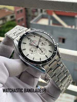 Omega Chain Chronograph Silver Body White Dial_img_0