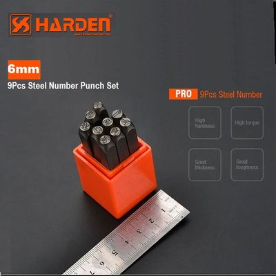 HARDEN 9Pcs Steel Number Punch Set ( 3mm | 4mm |5mm | 6mm | 8mm | 10mm ) Professional Quality Model: 610853 | 610854 | 610855 | 610856 | 610858 | 610859_img_9