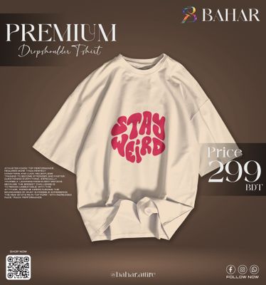 Oversized T-Shirt (Stay Weird Red)_img_0