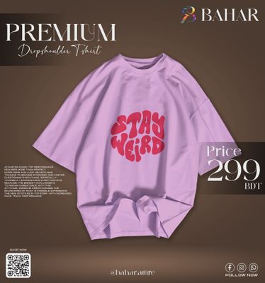 Oversized T-Shirt (Stay Weird Red)_img_7