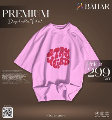 Oversized T-Shirt (Stay Weird Red)_img_8