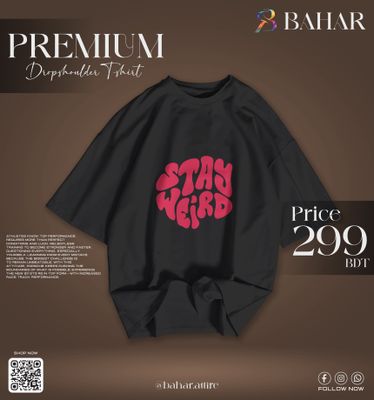 Oversized T-Shirt (Stay Weird Red)_img_10