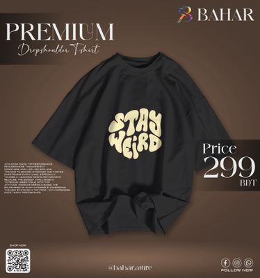 Oversized T-Shirt (Stay Weird Cream)_img_1