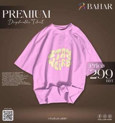 Oversized T-Shirt (Stay Weird Cream)_img_3