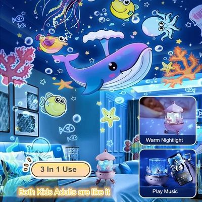 12 Films Kawaii Ocean Projector Night Light with Speaker for Kids Room Decor - BC018_img_1