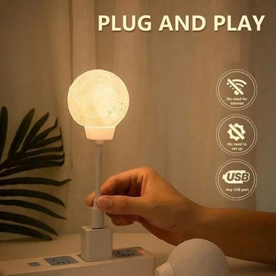 3 Lighting Modes Voice Control Smart Moon Lamp - MC117_img_0
