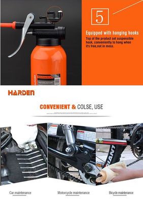 HARDEN 300ml Professional Pump Oil Can – Heavy Duty Steel Body with Flexible Metal Spout; Model : 670003_img_7