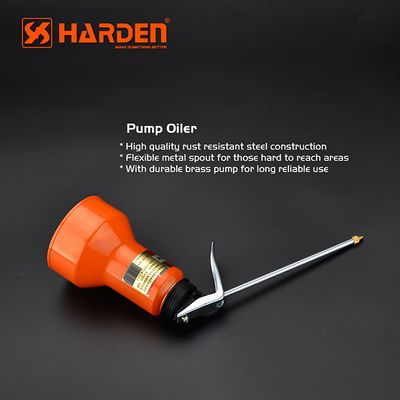HARDEN 350ml Professional Pump Oil Can, High quality rust resistant steel Bottle; 670004_img_2