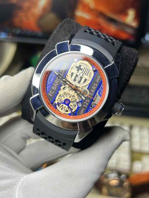 Jacob FC Barcelona Edition Belt Black Silver  Case Quartz_img_0
