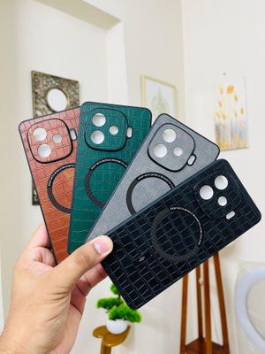 IQoo NEo 10R / IQOO Z9 Turbo / IQOO Z9 Turbo Plus Back Cover Leather Finished With Magsafe Working Phone Case_img_3