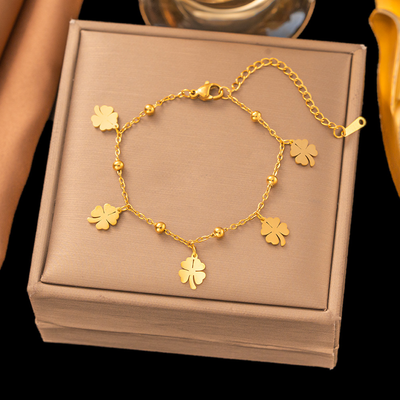 Four leaf flower bracelet_img_0