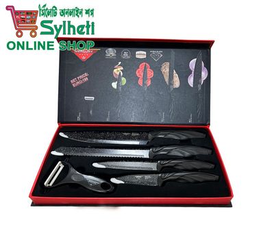 Zepter 5 Pcs Non-Stick Knife Set for Kitchen, Super Sharp high Carbon Stainless Steel Material_img_4