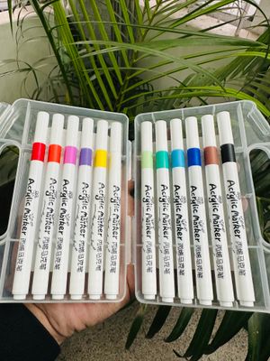 12 Acrylic Brush Pen + One Book (Any)_img_1