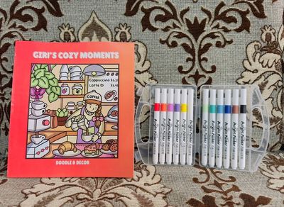 12 Acrylic Brush Pen + One Book (Any)_img_2