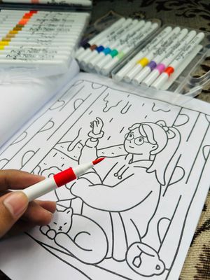 12 Acrylic Brush Pen + One Book (Any)_img_4