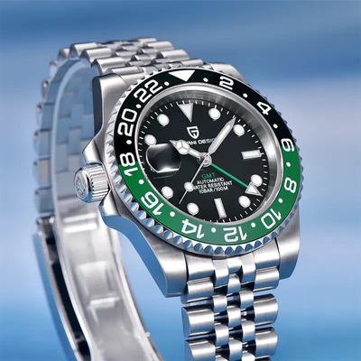 Pagani Design GMT-Master Sprite Black Dial Men's Watch- PD-1662_img_1