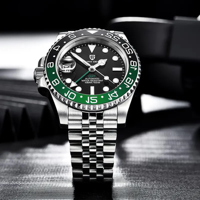 Pagani Design GMT-Master Sprite Black Dial Men's Watch- PD-1662_img_2