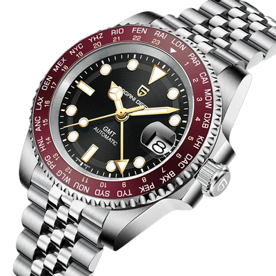 Pagani Design GMT Automatic Black Dial Men's Watch- PD-1758_img_1