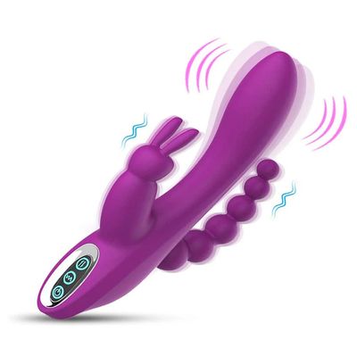 3 in 1 G-Spot Rabbit Stick Anal Dildo Vibrator Sex Toys with 7 Vibration Female Silicone Clit Vagina Stimulator Massager Couples_img_0