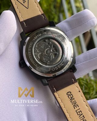 FOSSIL MACHINE AUTOMATIC BLACK CASE BROWN BELT (SEMI AAA)_img_2