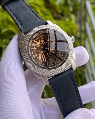 FOSSIL MACHINE AUTOMATIC BLACK CASE BLUE BELT (SEMI AAA)_img_0